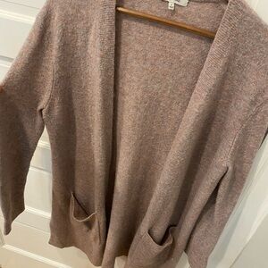 madewell long sweater in dusty rose